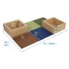 ECR4Kids SoftZone Play Patch Activity Mat and Toy Bins, Beginner Playset, Earthtone, 6-Piece view 2