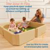 ECR4Kids SoftZone Play Patch Activity Mat and Toy Bins, Beginner Playset, Earthtone, 6-Piece view 4