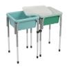 ECR4Kids 2-Station Sand and Water Adjustable Play Table, Sensory Bins, Seafoam/Emerald view 1