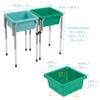 ECR4Kids 2-Station Sand and Water Adjustable Play Table, Sensory Bins, Seafoam/Emerald view 2