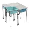 ECR4Kids 4-Station Sand and Water Adjustable Play Table, Sensory Bins, Seafoam/Turquoise view 1