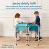 ECR4Kids 4-Station Sand and Water Adjustable Play Table, Sensory Bins, Seafoam/Turquoise view 3