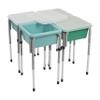 ECR4Kids 4-Station Sand and Water Adjustable Play Table, Sensory Bins, Seafoam/Emerald view 1