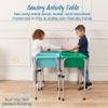 ECR4Kids 4-Station Sand and Water Adjustable Play Table, Sensory Bins, Seafoam/Emerald view 3
