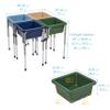 ECR4Kids 4-Station Sand and Water Adjustable Play Table, Sensory Bins, Earthtone view 2
