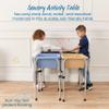 ECR4Kids 4-Station Sand and Water Adjustable Play Table, Sensory Bins, Earthtone view 3