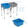 ECR4Kids 2-Station Sand and Water Adjustable Play Table, Sensory Bins, Grey/French Blue view 2