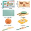 Wooden Cookie Bake Play Food Set, Pretend Play Cookies and Baking for Toddlers, Montessori Play Kitchen Accessories Wooden Food Set for Kids (Cookie Maker) view 4
