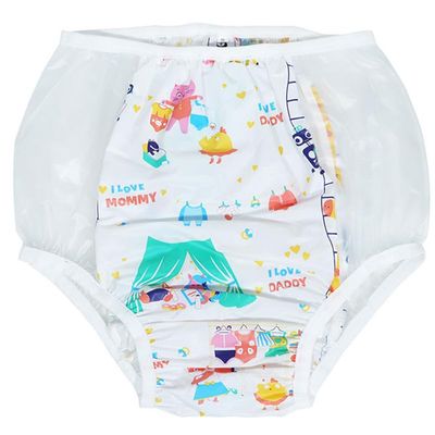 Adult Plastic Pants,Adult Cloth Diapers Covers Waterproof,PVCincontinence Elastic Band Plastic Reusable Pants,Suitable for Adult Men and Women