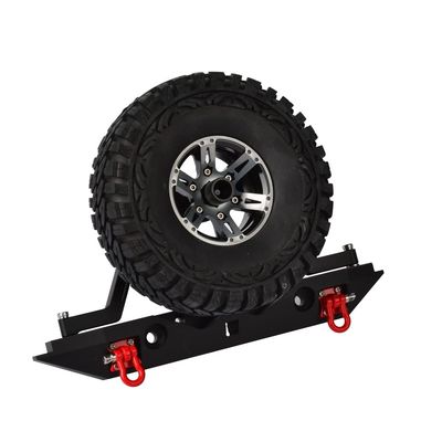 1/10 RC Crawler Metal Rear Bumper with Spare Tire Rack for for Traxxas for TRX4 for Axial for SCX10 90046 Modification Accessories