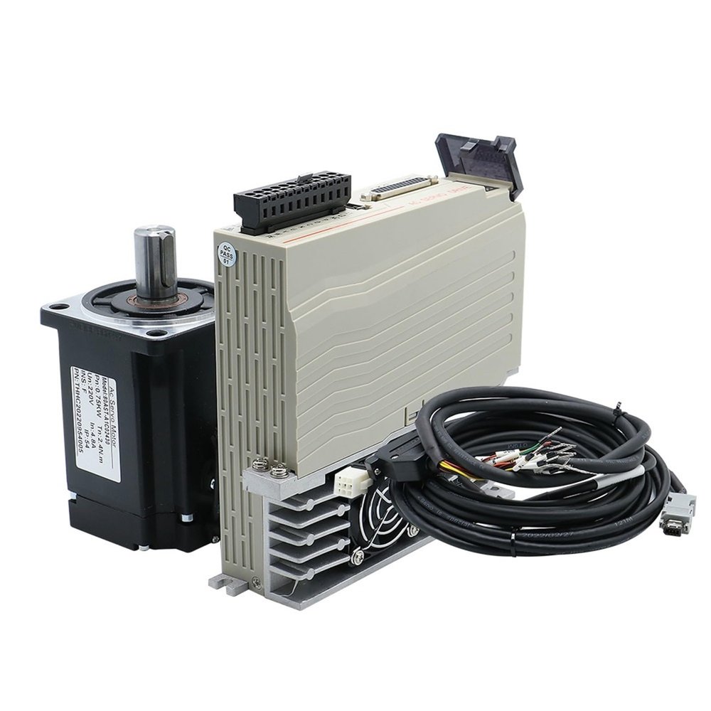 80 AST 750W 2.4N 1KW 3.8N 220V Ac Servo Motor Kit With Magnetic 17bit Absolute Encoder + T3D 20A Driver For Engraver (Size : 750w)
