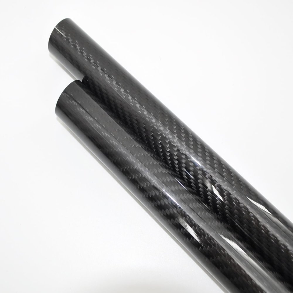Abesterxox Carbon Fiber Tube 32mm 33mm 34mm 35mm 36mm 38mm 40mm 3K Roll Wrapped for RC Model Landing Gear/Tail Shaft/Wing Tube (1pcs 34x32x500mm Glossy Twill, 1)