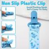4 Pcs Baby Dummy Strap Clip, Pacifier Clip Dummy Holder Straps with 4 Silicone Adapter, Soother Chains Clips Fit All, Soothers, Teething Toys, Baby Essentials (4 Pcs Blue) view 3