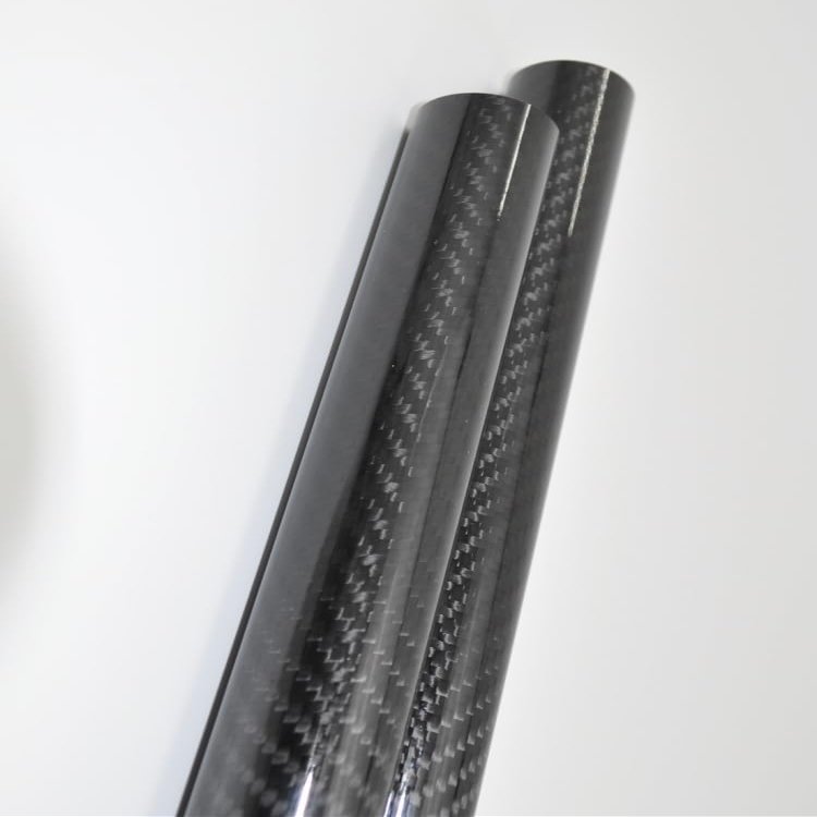 Abesterxox Carbon Fiber Tube 32mm 33mm 34mm 35mm 36mm 38mm 40mm 3K Roll Wrapped for RC Model Landing Gear/Tail Shaft/Wing Tube (2pcs 40x38x500mm Glossy Twill, 1)