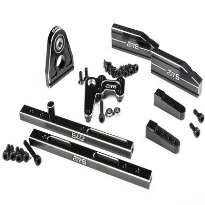 GTBRacing Metal Steering Engine Mount Upgrade Part for 1/8 Kyosho RC Car Mad Force Kruiser Foxx Mad Crusher (Black)
