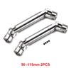 2Pcs 90-115mm 110-155mm Steel CVD Universal Joint Drive Shaft for 1/10 RC Rock Crawler Car for A-xial SCX10 D90 Modification Accessories (Color : 90 to 115mm) view 2