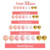 ASTARON 32 Pcs Ball Cake Topper Decorations Mini Balloons Cake Topper Sticks Foam Balls Cake Picks Cake Topper Balls Cake Decorations for Wedding Party Birthday Cake Decorations (Rose goldPink) view 2