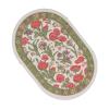 Miniature Rug, Delicate Oval Carpet 1/12 Beautiful Colorful for Dollhouse (B01 Green Leaf Flower) view 2