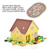 Miniature Rug, Delicate Oval Carpet 1/12 Beautiful Colorful for Dollhouse (B01 Green Leaf Flower) view 3