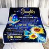 TeesNow Personalized to My Daughter Blanket from Mom Dad Father Butterfly I Will Always Be There Daughter Birthday Graduation Christmas Customized Fleece Blanket (30 x 40 in Baby Size) view 2