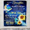 TeesNow Personalized to My Daughter Blanket from Mom Dad Father Butterfly I Will Always Be There Daughter Birthday Graduation Christmas Customized Fleece Blanket (30 x 40 in Baby Size) view 3