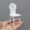 AirAds Dollhouse 1:12 Dollhouse Miniatures Student Desk and Chair Set White furntiures view 4
