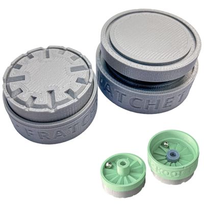 2 Pieces | Fratchet Coins | Thumb Coin & Hand Knob | Fidget Ratchet | Magnetic Noise Maker | Detent Knob | Stress Relief Gift | Haptic EDC | ADHD Anxiety Sensory Focus | Fidget Walker | Kool Fingers