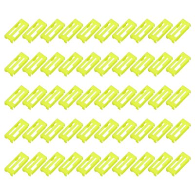 MECCANIXITY 50 Pcs Servo Cable Clips Lock ABS Servo Extension Safety Cable Buckle Fixing Holder for RC Plane Boat DIY Model Yellow