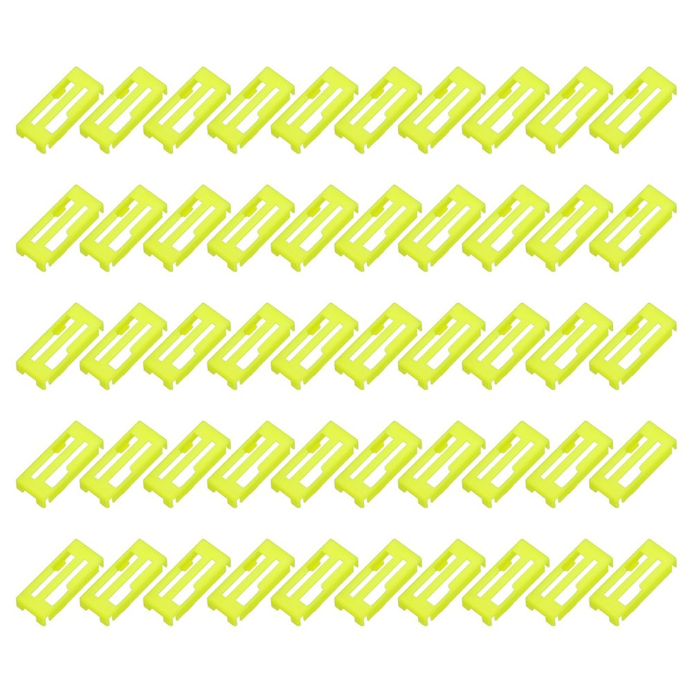 MECCANIXITY 50 Pcs Servo Cable Clips Lock ABS Servo Extension Safety Cable Buckle Fixing Holder for RC Plane Boat DIY Model Yellow
