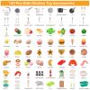 130Pcs Kitchen Playset, Toddler Pretend Cooking Play Pots, Pans, Utensils Cookware, Daily Food Fruit Veges, Shopping Storage Basket, Dessert, Prop Money, Learning Gift for Child (White) view 2