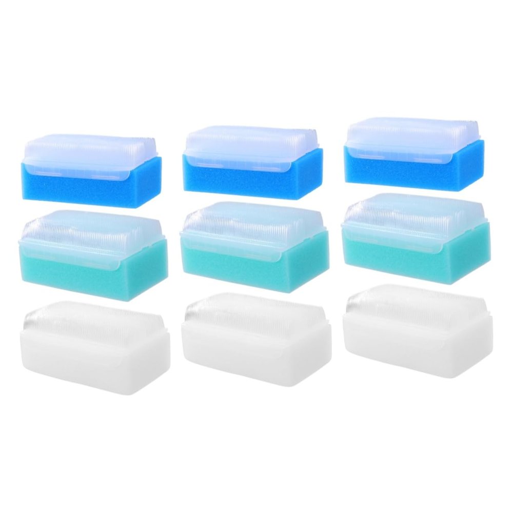 ibasenice 9pcs Shampoo Bath Scrubber Sponge for Boy Girl Soothing for Newborns Easy to Use Clean