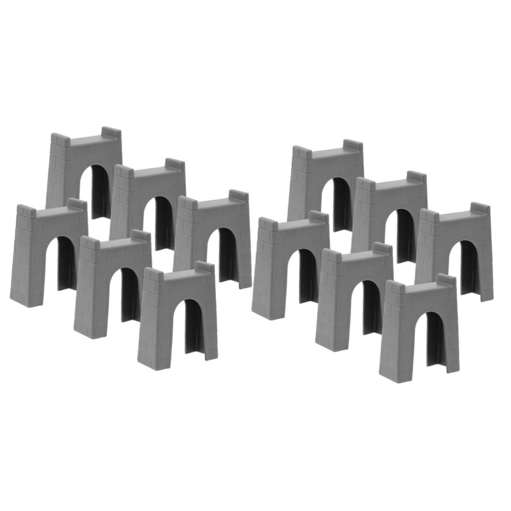 Toyvian 12pcs Train Bridge Risers Train Track Accessories for Boy Girl Compatible Systems Easy Use Bridge Supports for Creative Play and Parent-boy Girl Bonding