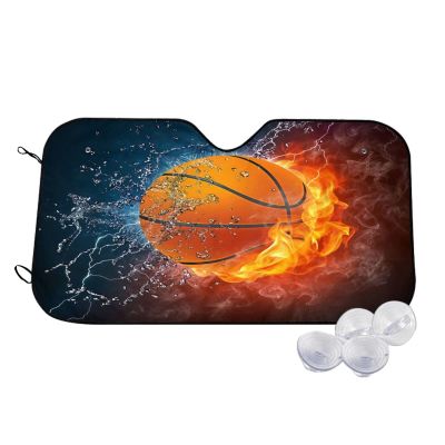 Basketball Football Baseball Rugby Car Sun Visor Windshield Sunshade Protective Cover for Most Cars SUV