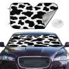 Black and White Leopard Print Car Sun Visor Windshield Sunshade Protective Cover for Most Cars SUV view 2