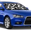 Black and White Leopard Print Car Sun Visor Windshield Sunshade Protective Cover for Most Cars SUV view 4