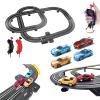 GINCHO High Speed Series Tram Dual Track Set, 4.1m Electric Track with 3 Vehicles Slot car Racing, Comes with 2 Hand Controls and Track Parts and a Lap CounterToys Gifts for 8 9 10 11 12 Boys Girls view 1
