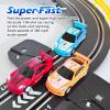 GINCHO High Speed Series Tram Dual Track Set, 4.1m Electric Track with 3 Vehicles Slot car Racing, Comes with 2 Hand Controls and Track Parts and a Lap CounterToys Gifts for 8 9 10 11 12 Boys Girls view 4