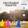 ailixinda 3 in 1 Carnival Games Set,39PCS Soft Plastic Cones Cornhole Bean Bags Ring Toss Game,Carnival Combo Set Toss Games for Kids Adult Birthday Party Indoor Outdoor Games Supplies,Yard Lawn Games view 3