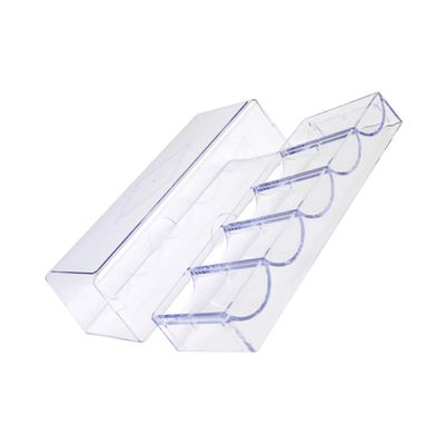 Gogogmee Chip Coin Box Poker Chip Tray Portable Clear Tray with Lid With Cover
