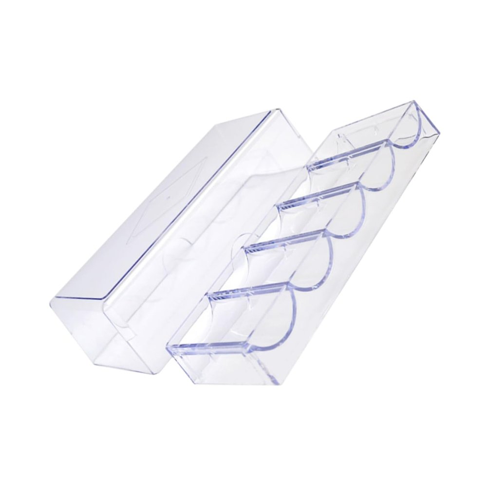 Gogogmee Chip Coin Box Poker Chip Tray Portable Clear Tray with Lid With Cover