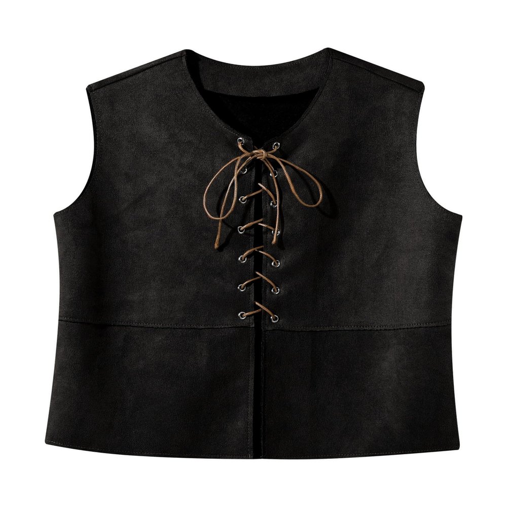 Eandarui Kids Medieval Renaissance Vest Gothic Steampunk Waistcoat Halloween Cosplay Pirate Costume Top Black 16 Years
