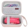Elonbo Carrying Case for Blinger Dazzling Starter Kit,Blinger Kids Glam Collection Starter Kit Storage Bag,Kids Hair Styling Tool Travel Organizer Holder,Pocket fits Gems Rhinestones. Pink view 1