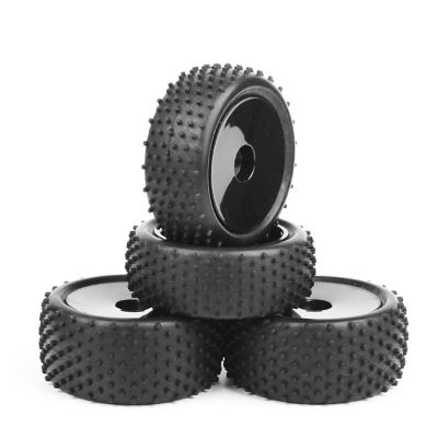 4PCS 1/10 for Buggy Off-Road Tires Wheel Model Fit for HSP for HPI RC for Buggy Car Toys Modification Accessories (Color : Black)