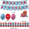 Octopus Birthday Party Supplies Cute Octopus Party Decorations Include HAPPY BIRTHDAY Banner Balloons Cake Topper Cupcake Toppers Cartoon Animals Birthday Party Decorations view 2