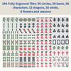 Chinese Mahjong Game Set, 144 Large Melamine Mahjong Tiles(1.57'', Sapphire) with 4 Dices 80 Poker Chips and One Storage Bag, Complete Traditional Mahjong Tile Set, Majiang, , Sapphire, Large view 3