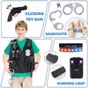 KalaDuck 14Pcs Police Costume for Kids, Pretend Play Swat Vest with Toys Accessories, Role Play Cop Costumes Outfit Dress up Set for 4-6 6-8 Ages, Swat Costume for Kids view 2