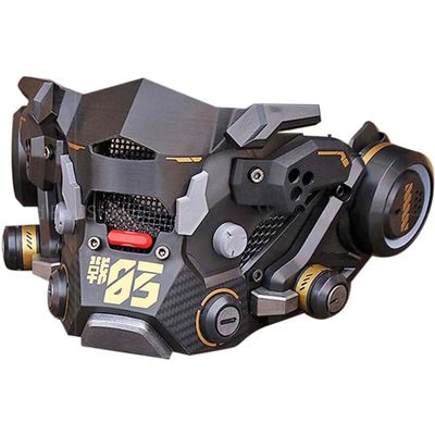 ZCBYBT Cosplay punk Mask Futuristic Tactical Dress Up Prop Mouth Prop for Halloween Masquerade Mask Christmas Party,G,One Size
