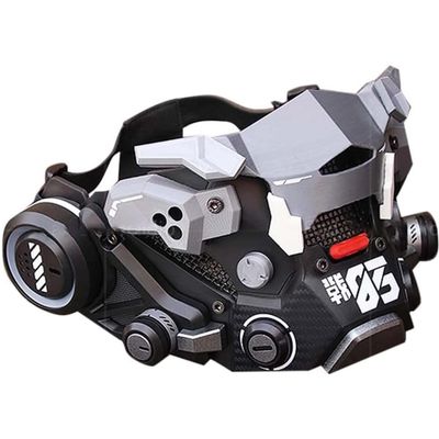 ZCBYBT Cosplay punk Mask Futuristic Tactical Dress Up Prop Mouth Prop for Halloween Masquerade Mask Christmas Party,A,One Size