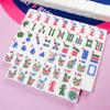 AzulHome American Mahjong Game Set, 166 Premium Ivory White Melamine Tiles (1.57"), 4 Dice, 80 Poker Chips, Storage Bag, Large Mah Jongg Tiles Set view 3