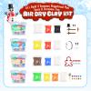 Christmas Stocking Stuffers for Kids - Christmas Crafts - Build a Snowman, Gingerbread Man, Santa & Christmas Tree - 4 Piece DIY Air Dry Clay Kit - Xmas Gifts for Girls Boys Ages 3-5 4-8 8-12 view 2